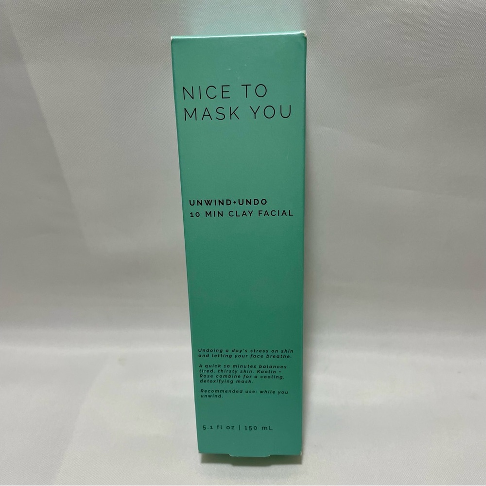 Sun + Moon "Nice To Mask You" Unwind + Undo 10 Min Clay Facial, NIB